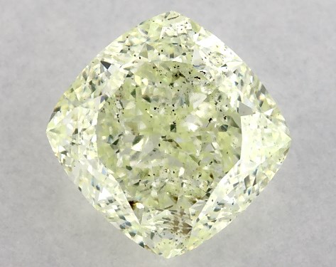 GIA 1.01 Carat Fancy Yellow Green-SI2 Cushion Modified Cut Diamond
